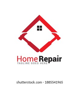 Home Repair construction logo icon vector template.