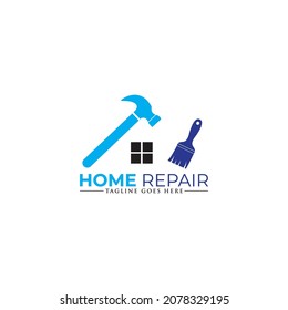 home repair construction logo icon vector template.