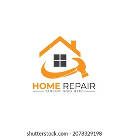 home repair construction logo icon vector template.