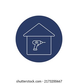 Home-Reparaturbohrer-Vektorsymbol