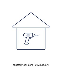 Home repair drill icon vector