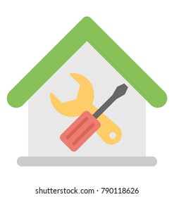Home Repair Flat Colored Icon
