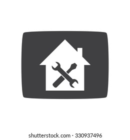 Home repair icon. gray icon.