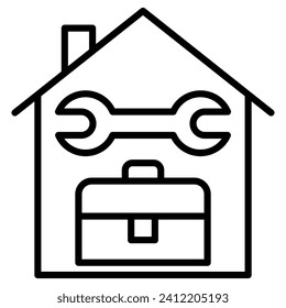 Home Repair icon line vector illustration