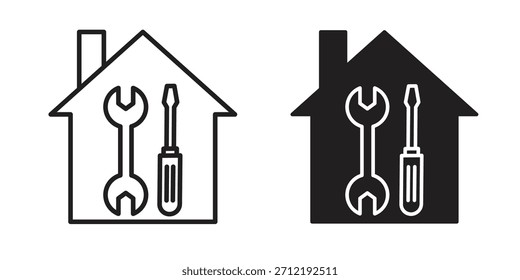 Pacote de ícone de reparo doméstico. Elemento de design de ícone de vetor plano.