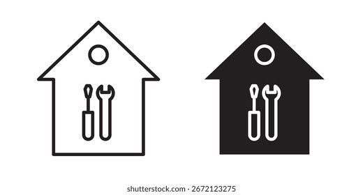 Icono de reparación del hogar estilo sólido. Ilustración vectorial plana.