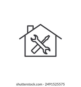 Home repair icon symbol design collection