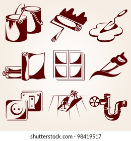 Home repair icons