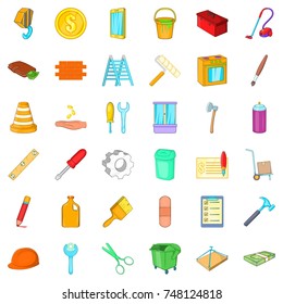 Home repair icons set. Cartoon style of 36 home repair vector icons for web isolated on white background