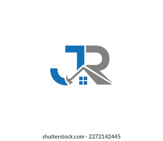 Home Reparaturbrief JR Creative Logo Symbol Design Illustration Vektorvorlage.