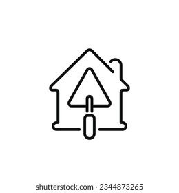 Home repair line icon isolated on white background