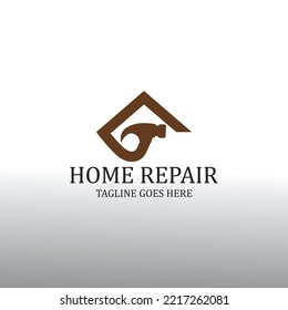 Plantilla de diseño del logotipo de reparación del hogar. Ilustración del vector