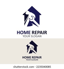 Home repair logo design vector with handyman service template