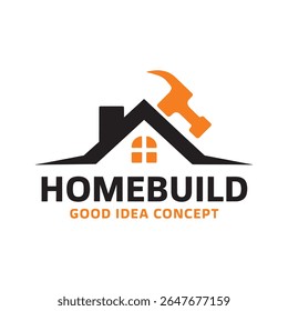 Home Repair Vector de diseño de logotipo, Vector de diseño de logotipo de reparación de bienes raíces