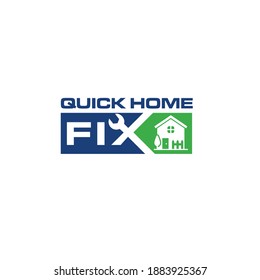 Home Repair Logo And Home Fix Logo Design. Home Repair Company Logo Design Template.  