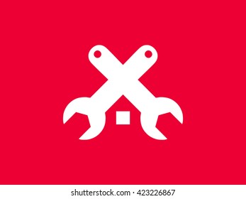 Home Repair Logo Icon,House logo,Wrench Logo,Real Estate Vector Logo Template