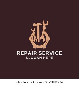 Home repair logo, home repair logo. home improvement tool badge. home toolbox icon	