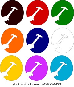 Home repair logo. set of hammer logos with circle. Repair Services Flyer