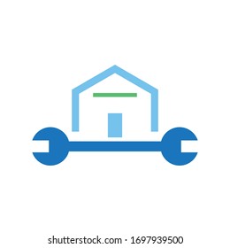 Home repair logo template vector icon design