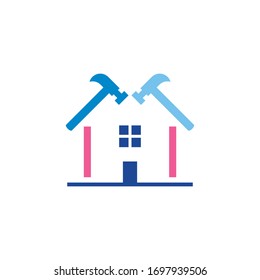 Home repair logo template vector icon design
