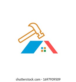 Home repair logo template vector icon design