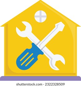 home repair and maintenance services concept vector icon design, Housekeeping symbol, Office caretaker sign, porter or cleanser equipment stock illustration