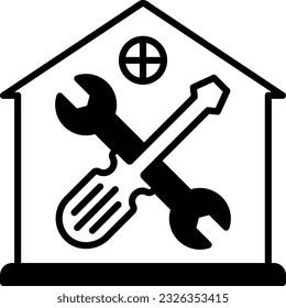 home repair and maintenance services concept vector icon design, Housekeeping symbol, Office caretaker sign, porter or cleanser equipment stock illustration