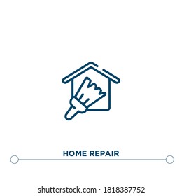 home repair outline vector icon. simple element illustration. home repair outline icon from editable construction concept. can be used for web and mobile

