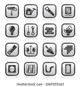 Home repair and renovation icons - vector icon set