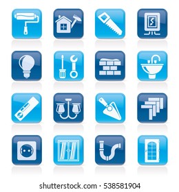 Home repair and renovation icons - vector icon set