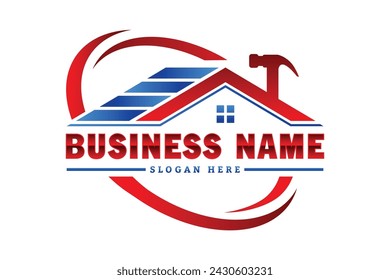 home repair, roofing, handyman, remodeling, renovation, home decor logo