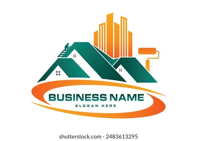 home repair roofing handyman remodeling renovation home decor logo