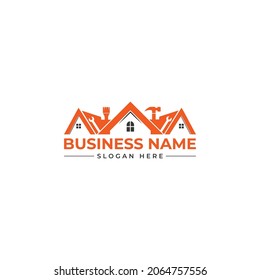 home repair roofing remodeling handyman home décor logo design