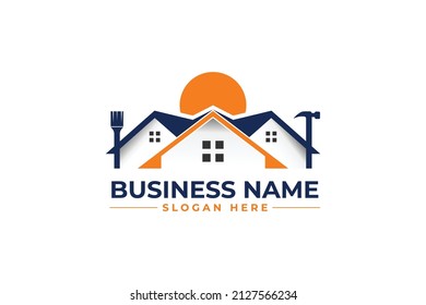 home repair, roofing, remodeling, handyman logo	