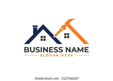 home repair, roofing, remodeling, handyman logo	