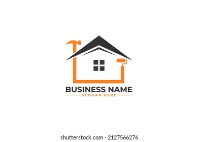 home repair, roofing, remodeling, handyman logo	