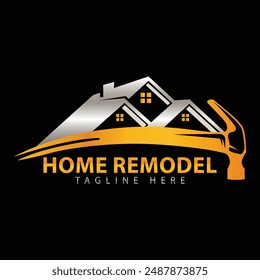 home repair, roofing, remodeling, handyman, home renovation logo design