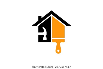 Home repair roofing remodeling home renovation contructions logo design logo