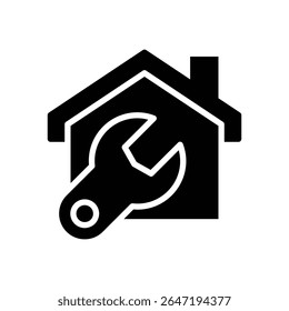 home repair solid icon symbol vector design good for web or mobile app