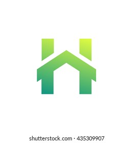 Home Repair Symbol. Real estate business. Creative Letter H logo