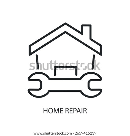 Home repair thin line vector icons.