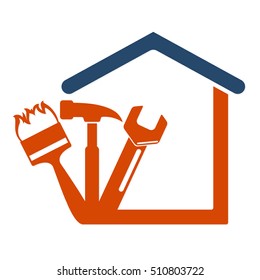 Home repair with the tool symbol vector Business