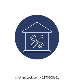 Symbol für Reparaturwerkzeuge im Haus
