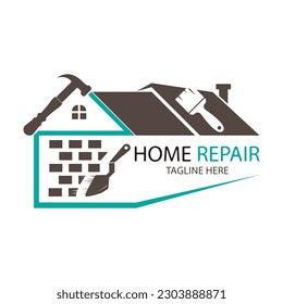 home repair vector logo design template illustration