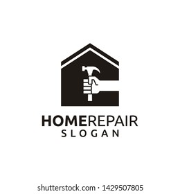 home repair vector logo template