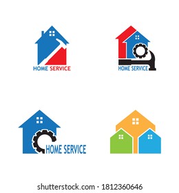Home repairing logo design vector template