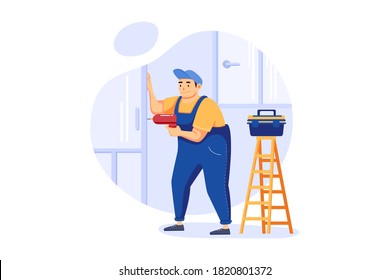 Home Repairs Service Vector Illustration concept.