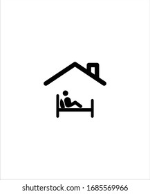 icono de plano de reposo doméstico,icono de diseño de mejor ilustración vectorial.