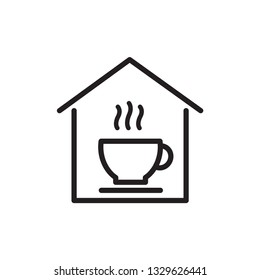 Home restaurant and coffee icon vector logo template