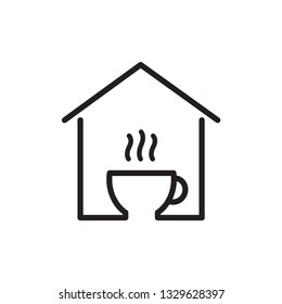 Home restaurant icon vector logo template